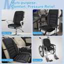 Car Seat Cushion Chair Cushions Set with Back Support,1.2in Memory Foam Pressure Relief Non-Slip Design Truck Seat Cushion for Driving, Ergonomic Chair Seat Pad for Office Gaming Wheelchair