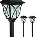 3  Warm White Lawn Lights LED Solar Garden Lights for Outside Landscape and Walkway Yard