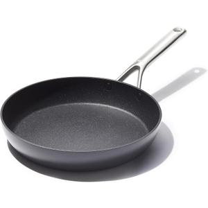 OXO Professional 10" Frying Pan Skillet, Hard Anodized Ceramic Nonstick Cookware PFAS-Free, Induction Suitable, Stainless Steel Handles, Diamond Reinforced Coating, Dishwasher Safe, Oven Safe, Black