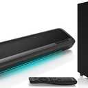 Saiyin Sound Bars for TV with Subwoofer, 2.1 Deep Bass Small Soundbar Monitor Speaker Home Theater Surround System PC Gaming Bluetooth/AUX/Optical Connection, Wall Mountable 17-inch