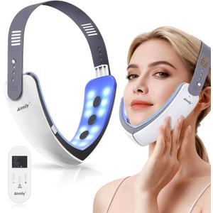 Intelligent Jawline Shaper Double Chin Reducer and V-Face Lift Belt Machine with Remote Control, Face Massager V-Face Device for Women