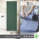 Gaiam Yoga Mat - Premium Solid Thick Non Slip Exercise & Fitness Mat for All Types of Yoga, Pilates & Floor Workouts