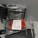 Fixwal Night Stand with Charging Station, LED Nightstand with U-S-B Ports and Outlets for Small Spaces, 2 Fabric Storage Drawers, Bedside Table End Tables Bedroom, Modern Black