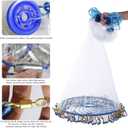 Lawaia Throw Net Saltwater Fishing Cast Net Casting Nets Throw Hand Fishing Net Monofilament Size 4FT/ 5FT/ 6FT/ 7FT/ 8FT/ 9FT/ 10FT/ 11FT/ 12FT Radius