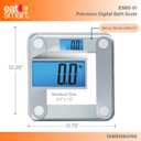 Eat Smart Digital Bathroom Scale with Extra Large Easy to Read Lighted Display, Weight Tracking, Includes Body Tape, Grey and Clear