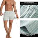 Mens Sweat Workout Shorts 5 Inch Cotton Terry Sweatshort Casual Striped Pajamas Summer Athletic Short (Green, S)