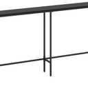 Masupu 70.9" Console Table, Modern Narrow Long Sofa Table Behind Couch, Skinny Entry Table, Industrial Sofa Table with Metal Frame for Hallway, Living Room, Classic Black