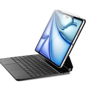 ESR iPad Air 13 Inch Case Keyboard (M3/M2, 2025/2024) & iPad Pro 12.9 inch (6th/5th/5th/3rd) Magic Keyboard, EasySet Floating Cantilever Stand, Precision MultiTouch Trackpad, Rebound Series, Black