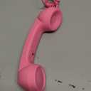 Retro Phone Handset for iPhone & Android, Cell Phone Receiver with Microphone & Speaker,Retro Phone Handset,Comfortable Retro Telephone Style Landline Handle Receiver Cell Mobile Phones (Pink)