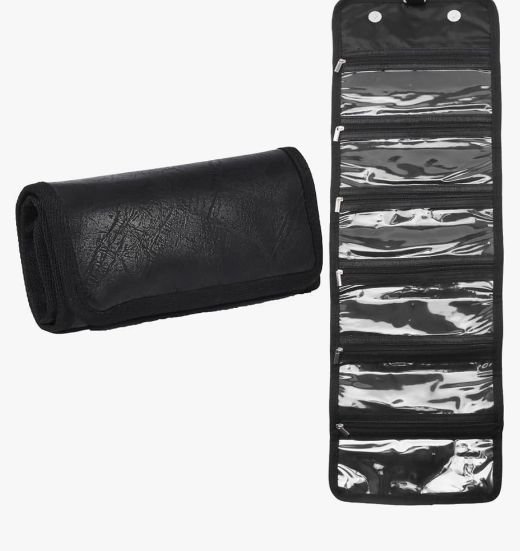 Money Organizer Wallet for Cash - Multi-Pocket Money Pouch with Envelopes for Budgeting, Receipts, Coupons, Currency Storage, and Card Holder Wallet (Black, 6 pockets)