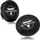 Auxbeam 7 Inch Black Protective Light Covers, Round Offroad Light Shield, Street Road Compliant, 7" Diameter Lens Cap, Snap-On Design, 2 Packs