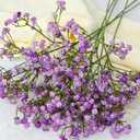 Babys Breath Artificial Flowers, Fake Gypsophila Babies Breath Real Touch Flowers for Wedding, Bouquet Floral Arrangement Party Home Decor Garden Decoration (24pcs, Purple)
