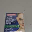 Stylia MaxiLift V-Line Lifting Collagen Face Mask - Double Chin Strap - Jawline Shaper - Neck Firming and Tightening Mask with Hyaluronic Acid & Aloe Vera - Chin Strap for Sleeping (5PC) (5 Count (Pack of 1))