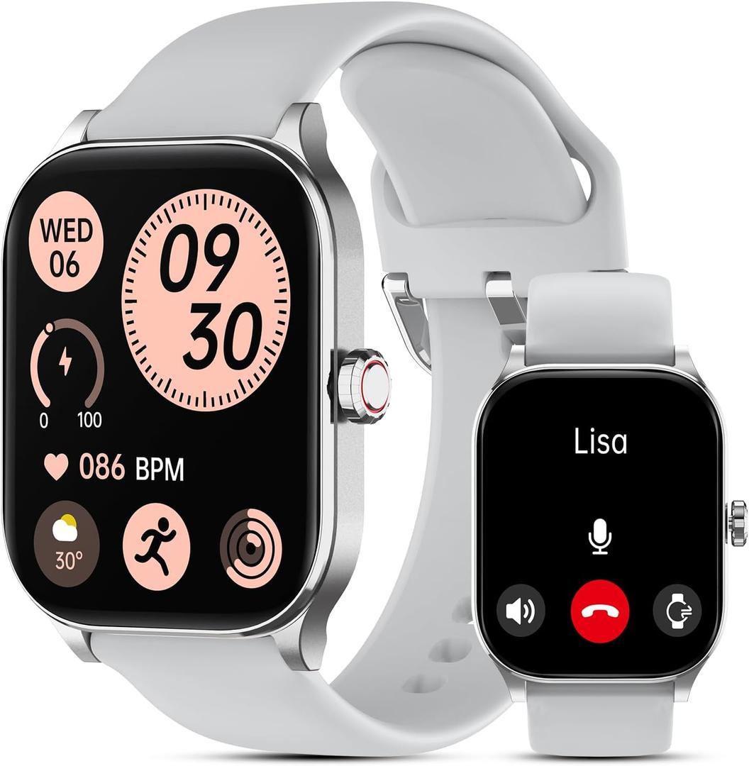 Smart Watch for Women Men(Answer/Make Call), Smartwatches with Sleep/Stress Monitor, IP68 Waterproof Activity Tracker for Android iPhone, 100+ Sports Fitness Watches