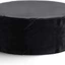 Round Hot Tub Cover,420D Polyester Waterproof Spa Covers for Hot Tub,Heavy Duty Oxford Inflatable Spa Cover,Swimming Pool Cover,UV Protection & Windproof (Black, 74.8''x27.5'')