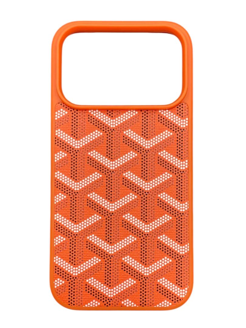 GOYARD IPhone 17 Pro Orange Goyard Style Case