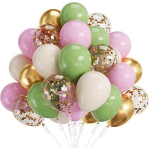 2 x Balloons Assorted Colors 12 Inch Latex Party Balloon for Birthday Party Light Multi Color Ballons Balloons for Wedding Baby Shower Supplies (sage pink)