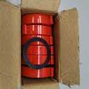 QWORK 2-1/2" NST/NH Plastic Fire Hose Connection Standpipe Cap Fitting and Chain Fire Equipment, Red - 6 Pack Anti Theft FDC Caps (2.5 Inch)