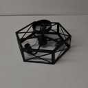 Semi Flush Mount Ceiling Light Fixture, Modern Farmhouse 3-Light Black Ceiling Light, Industrial Close to Ceiling Light with Metal Hexagon Cage Ceiling Lamp for Kitchen, Hallway, Bathroom