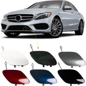 Front Bumper Tow Hook Cover Towing Eye Cap Trailer Cover Fit For Mercedes-Benz W205 C-Class Sedan C300 C400 C43AMG 2015-2018(Only Applicable To Sports Models)A2058850724 (Gray, Right Passenger Side)