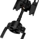 GLOBACT Prefixal Gearbox Transfer Case with Transmission Mount and Drive Shaft for Axial SCX10 SCX10 II 90046 90047 90024 RC Crawler Car Upgrades Accessories (Black)