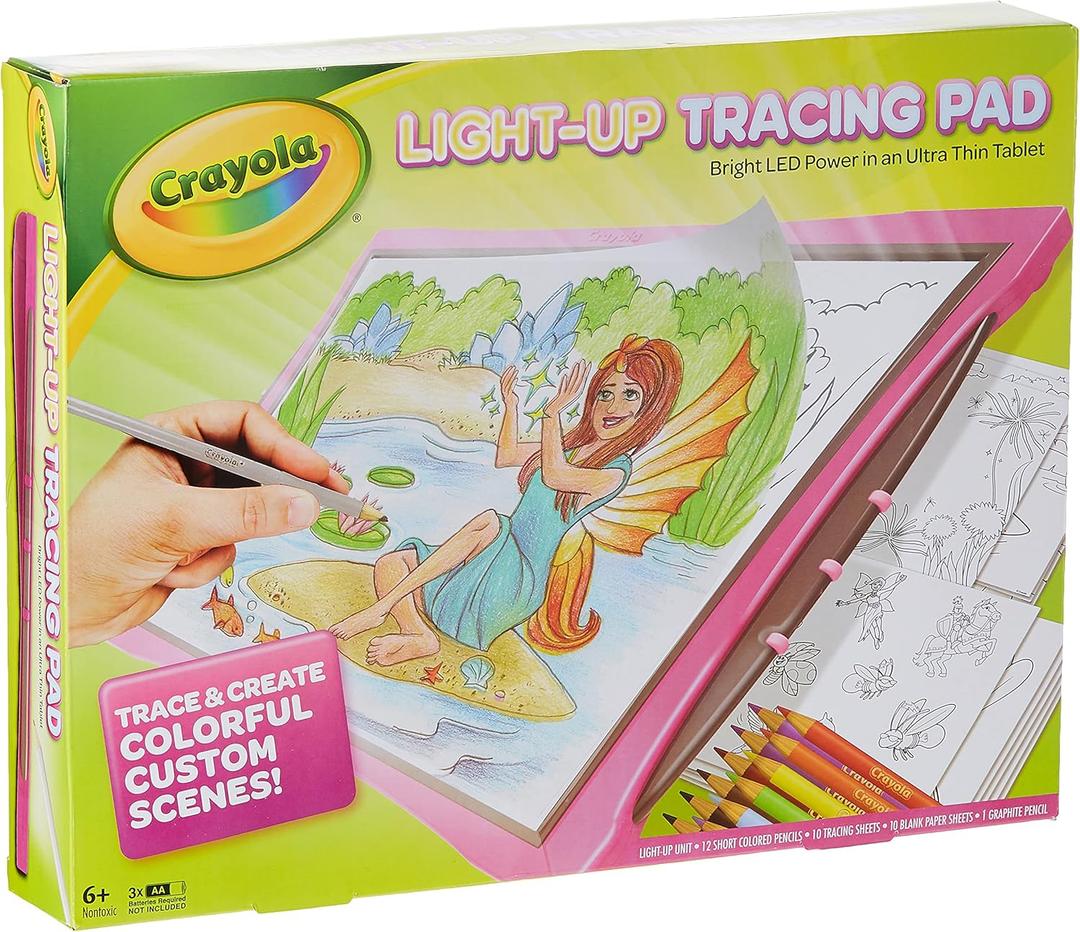 Crayola Light Up Tracing Pad - PINK - BRIGHT LED POWER in an Ultra Thin Tablet