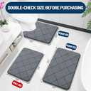 OLANLY Memory Foam Bath Mat 36x24, Ultra Soft and Absorbent Bathroom Rugs, Machine Washable, Comfortable Bath Carpet for Bathroom Floor, Tub and Shower, Dark Grey
