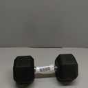 Fitvids Hex Dumbbells Rubber Coated Hand Weights for Exercises and Fitness Home Gym, 5-50 LB Pair