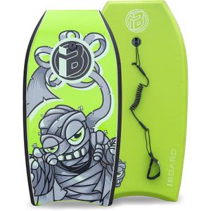 Bodyboard with Wrist Leash Lightweight Body Board for Adults with EPS Core 33 Inch Choose Color