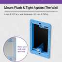 VCE Low Voltage Box Single Gang Wall Plate 10 Pack, Flush Low Voltage Mounting Bracket for Network, HDMI, Coaxial, Speaker, Telephone Cables, Blue