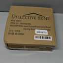 COLLECTIVE HOME - Paulownia Wood Hand Carved Tray, Fruit Snack Holder, Decorative Bowl, Rustic Home Decor Accessories for Coffee Table, Living Room, Wedding Centerpiece, 10" (washed white)