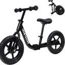 Balance Bike for Toddlers Ages 1.55  No-Pedal Training Bike with Adjustable Seat & Handlebar, Lightweight Frame, Easy Assembly for Boys & Girls (Black-Fold)