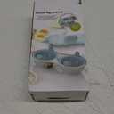 Egg Poacher Microwavable, Egg Steam with Measure Cup Dishwashable, Egg Maker Poached Egg Steamer Kitchen Gadget (Blue)