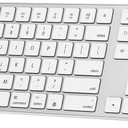 OMOTON Bluetooth Keyboard Compatible with Mac, with Numeric Keypad, Rechargeable Wireless Keyboard Compatible with MacBook Pro/Air, iMac, Mac mini/Pro Laptop and PC (Silver) (Three zone keyboard)