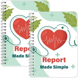2Pcs Nurse Report Sheet Notebook Nursing Handoff Logbook for Organizing Notes Appreciation Gifts Student Clinical Supplies 8.27 X 5.9inch