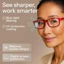 Gaoye Reading Glasses Blue Light Blocking, Spring Hinge Readers for Women Anti Glare Filter Lightweight Eyeglasses (5-Pack Mix Color 2, 2.0)