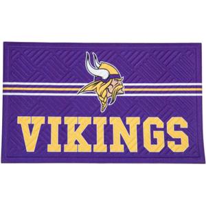 Team Sports America NFL Entrance Doormat | 28 x 16 Inches | Embossed Cross Hatch | Non - Slip Backing | Indoor and Outdoor Home Dcor (Minnesota Vikings)