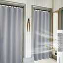 RYB HOME Blackout Curtains for Bedroom 80x50inches Long 2 Panels Set, Privacy Thermal Insultaed Sunlignt Heat Blocking Drapes for Nursery Rental Room, Silver Grey