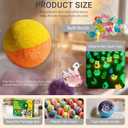 Bath Bombs with Surprise Inside, 35 Pcs Kids Bath Bombs Gift Set with Glow-in-The-Dark Animal Toys, Child-Safe Natural Bubble Fizzy, Perfect Easter Basket Stuffers & Birthday Gifts for Girls & Boys