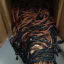 Flber Macrame Wall Hanging Macrame Wall Decor Large-Scale Tie-Dye Tapestry Living Home Room Wall Decor 57" Wx 35" L (Coffee)