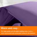 TAIMIT Purple King Comforter Set - 7 Pieces, Bed in a Bag Bedding Sets with All Season Soft Quilted Warm Fluffy Comforter,Flat Sheet,Fitted Sheet,2 Pillow Shams,2 Pillowcases | Breathable material
