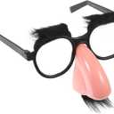 Toyvian Funny Glasses with Big Nose Eyebrows and Mustache Halloween Costume Party Eyewear for Adults and Kids
