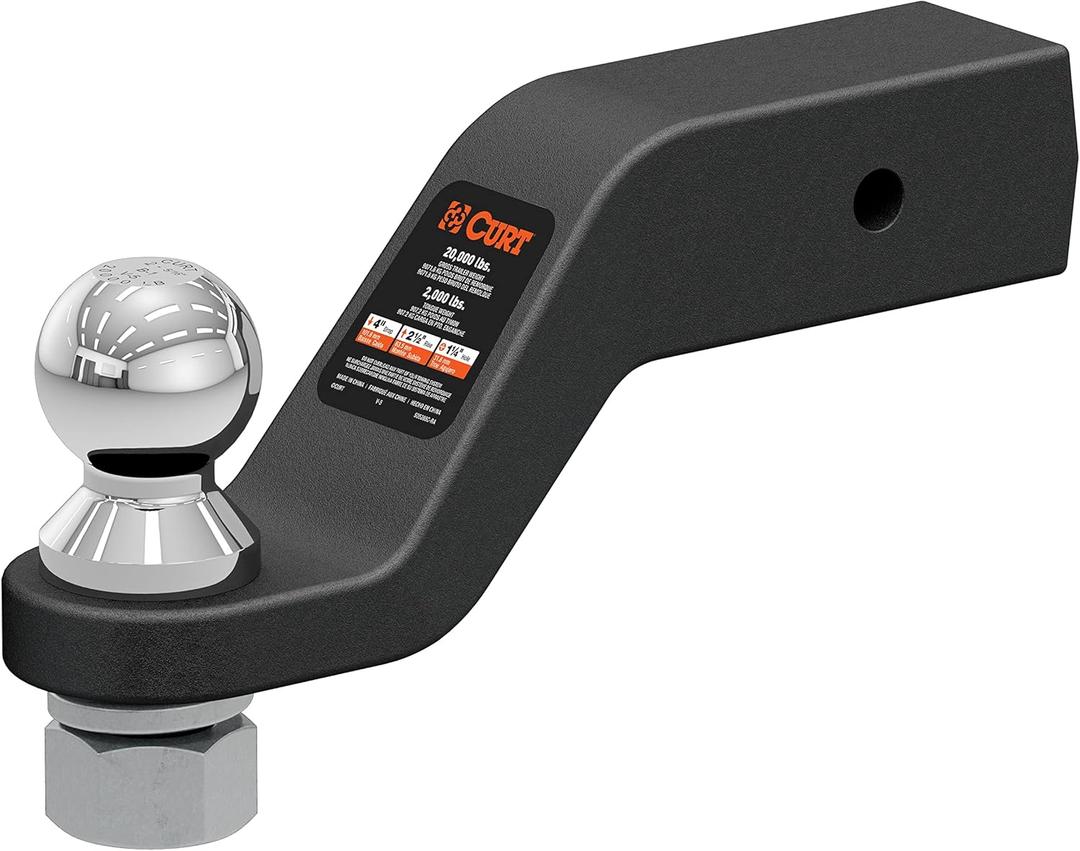 CURT 45372 Forged Trailer Hitch Mount with 2-5/16-Inch Ball, Fits 2-1/2-Inch Receiver, 20,000 lbs, 4-in Drop