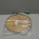 PATIKIL Wood Serving Tray 8 Inch, 1 Pack Round Decorative Platter for Home Kitchen Table Candle Holder