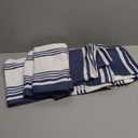 Urban Villa Kitchen Towels 100% Cotton Dish Towels for Kitchen (Set of 6) 20x30 Dish Cloths Highly Absorbent Kitchen Linen Set with Hanging Loop Perfect for Drying Dishes Cleaning Towels-Blue White