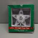 10.5" Lighted Silver Star Christmas Tree Topper - Clear Lights