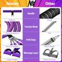 Pedal Resistance Band with Handle, Aturien Adjustable Powerful 4-Tube Elastic Bands for Exercise, Multifunctional Foot Pedal Puller, Home Workout Equipment for Legs Arms Abs
