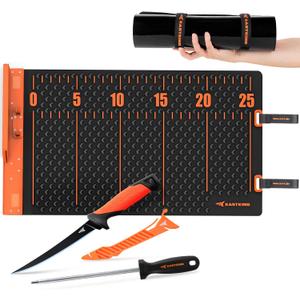KastKing EZ Fillet Fish Fillet Mat, Anti-slip Texture With 25" Integrated Ruler, Extended Dimensions, Easy to Clean Material, Portable Storage, Fish Cutting Board