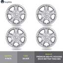 TangMiGe 4-Pack 17 inch Hubcaps Compatible with Ford Escape 2013-2025, Fits 17" Steel Wheel Only, Replaces OEM #GJ5Z-1130-A, (Silver Color Wheel Cover)