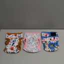 Reusable Cat Diapers 3 Pack with Good Absorbency Easy to Put on Adorable Diapers for Cats Secure Fit S (SmallNew Born-10.5"Waist)